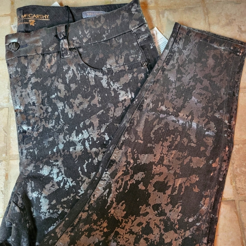 Melissa mccarthy jeans. Metallic pattern size 20